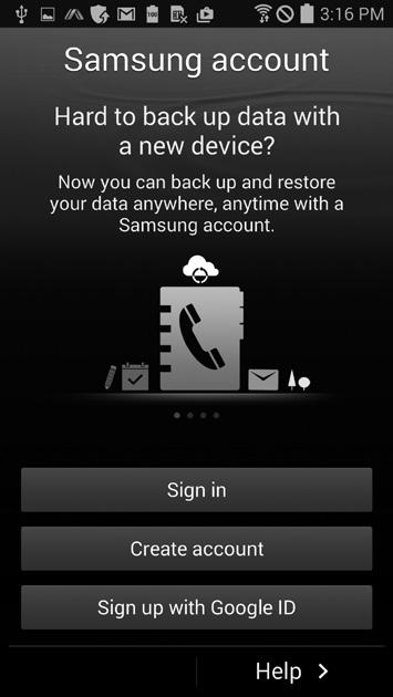 Se inițiază aplicația Samsung Smart Home Se înregistrează contul Samsung ffînainte de a utiliza aplicația Samsung Smart Home, înregistrați contul Samsung.