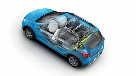Protecţie: structură întărită, airbag-uri frontale şi