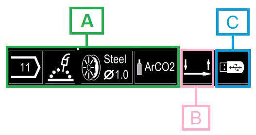 Bară de stare Tabelul 8. Bară parametri de sudare SMAW Simbol Descriere Alegere proces de sudare Asistenţă Putere arc Figura 9.