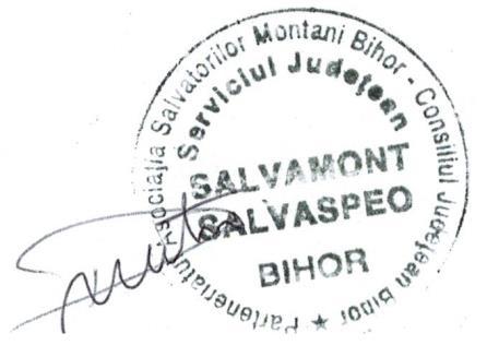 Alte acţiuni Reacreditarea Serviciului Judeţean Salvamont-Salvaspeo Bihor în domeniul salvării din mediul subteran speologic.