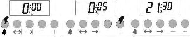 REGLAREA ALARMEI Aceasta functie ii permite alarmei ceasului sa sune pe durata setata. 3) Treceti pe modul manual.