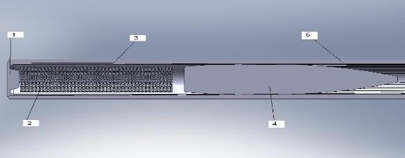 camera de încărcare; 4 proiectil; 5 ţeava (partea ghintuită) a) b) Modelul fizic este caracterizat de proprietăţile materialelor care se găsesc în stare solidă şi care suferă prin deflagraţie o