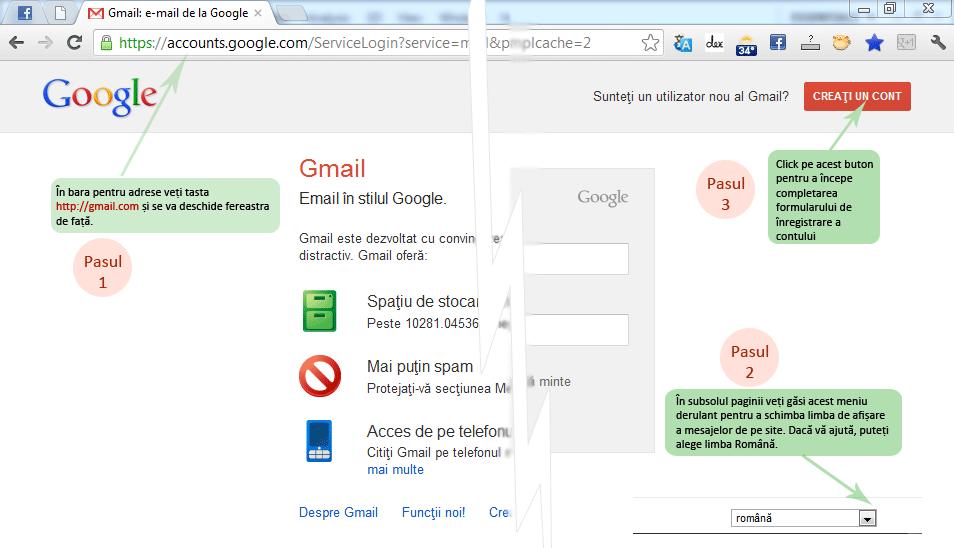 10. Cum îmi creez o adresă de e-mail pe GMAIL şi un cont Google? Crearea unei adrese de e-mail funcţionale este obligatorie pentru fiecare student ID.