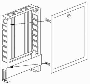 - reglabilă în adâncime (110-150 mm) - reglabilă în înălţime (705-885 mm) - tablă galvanizată la cald Cutii pentru distribuitoare - uşa din faţă şi cadrul acoperite cu email alb (RAL 9003) - şine de