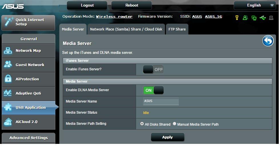 3.5.2 Utilizarea centrului de servere Centrul de servere vă permite să partajaţi fişierele media de pe discul USB prin intermediul unui director de server media, prin intermediul serviciului de