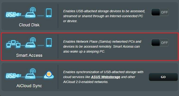 3.6.2 Smart Access Funcţia Smart Access vă permite să accesaţi cu uşurinţă reţeaua de acasă, prin intermediul numelui de domeniu al ruterului dvs.