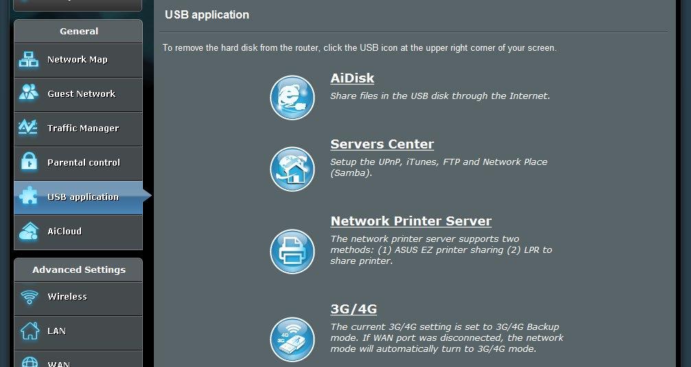 5.3 Configurarea serverului de tipărire 5.3.1 Partajarea imprimante EZ ASUS Utilitarul de partajare a imprimantei EZ ASUS vă permite să conectaţi o imprimantă USB la ruterul USB al
