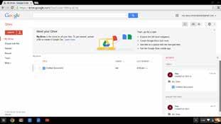 Conţinutul aplicaţiei Google Drive Create (Creaţi) Faceţi clic pe această opţiune pentru a crea un fişier nou care va fi salvat în mod automat în spaţiul de stocare Google Drive.