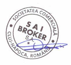 intermediarului pentru aceste operatiuni respecta regulile si procedurile interne ale SAI Broker SA.