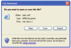 Faceţi clic pe Save/Backup Settings (Salvare/copie de rezervă setări) în coloana din stânga, sub titlul Utilities (Utilitare).