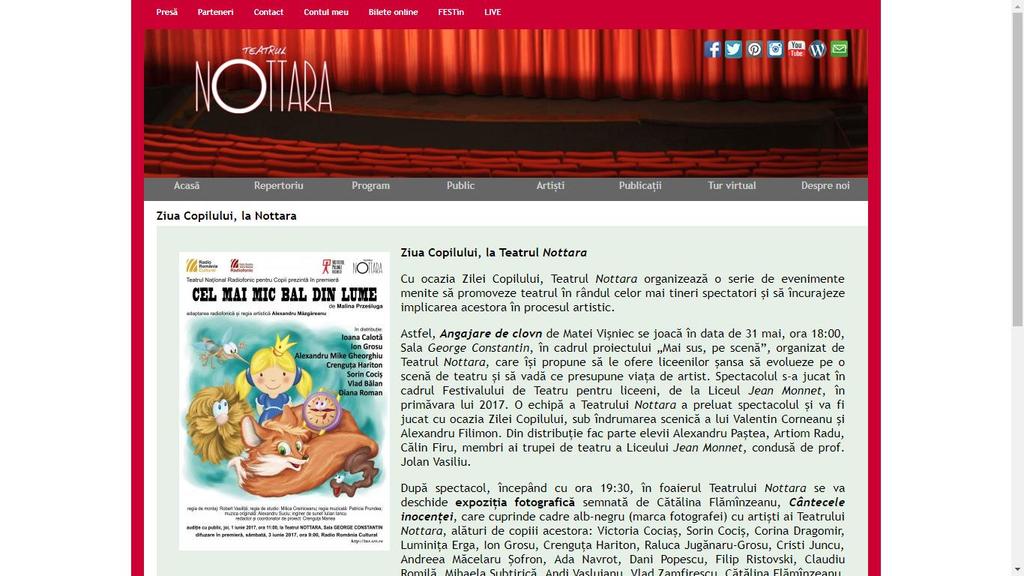 10. Teatrul Nottara din data de 23 Mai 2017 https://new.nottara.ro/?