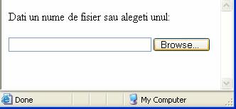 Atributul type File 2006/2007 - Mihaela Brut [17] <p> Dati un nume de fisier sau alegeti