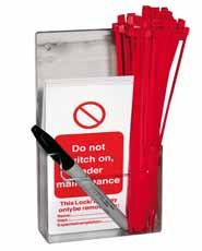 comandă Descriere Material 800125 Suport pentru etichete Plastic transparent 1 staţie pentru etichete de siguranţă organizaţi-vă etichetele Într-o poziţie centrală!