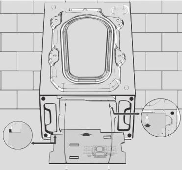 1 A B A B A B A B l Dacă mașina de spălat va fi încorporată în mobilier, după ce tăiați benzile de prindere, deșurubați cele 3 sau 4 șuruburi (A) și scoateți cele 3 sau 4 garnituri (B).