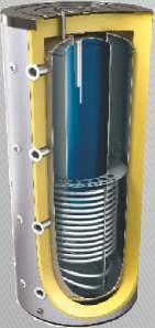 8. Boilere si stocatoare termice Boiler mural termoelectric Boilere termoelectrice echipate cu : una sau doua serpentine, rezistenta electrica 2 Kw cu termostat, termometru extern, supapa de