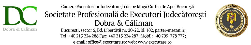 Dosar executare nr. 360/2017 (în delegare) PUBLICAŢIE DE VÂNZARE NR. 23 /07.05.