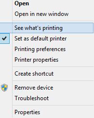 Vizualizarea tipăririi unui document După ce a început imprimarea fişierului dumneavoastră, aveţi posibilitatea să vizualizaţi starea imprimării, să întrerupeţi sau să revocaţi imprimarea.
