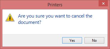 Pentru a revoca imprimarea unui document individual, apelaţi meniul Start - Devices and printers (Dispozitive şi imprimante).