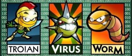 Tipuri de viruși La ora actuală există mai multe tipuri de viruşi informatici, ca: viruşi, viermi, troieni, programe spion Sunt proiectaţi să infecteze fişiere şi să deterioreze componente hardware,