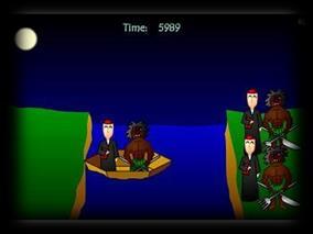 Misionarii si canibalii Trei misionari si trei canibali se afla de o parte a raului. Ei au o barca ce poate duce cel mult doi oameni.