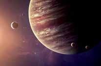Acest uriaș corp ceresc este cunoscut de către oameni din cele mai vechi timpuri. În anul 1610, Galileo Galilei și Simon Marcus au descoperit 4 din cei 67 de sateliți ai planetei.
