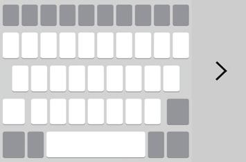 2 Drag the keyboard left or right according to the direction of the desired keyboard arrangement.