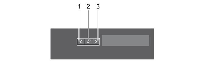 Caracteristicile panoului LCD 2 NOTIFICARE: Panoul LCD există numai la Precision Rack 7910 Panoul LCD al sistemului furnizează informaţii despre sistem şi mesaje de eroare şi de stare pentru a indica