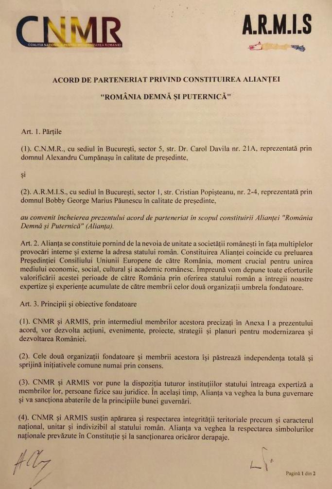 ARMIS prin încheierea unui Acord de Colaborare istoric pentru societatea românească.