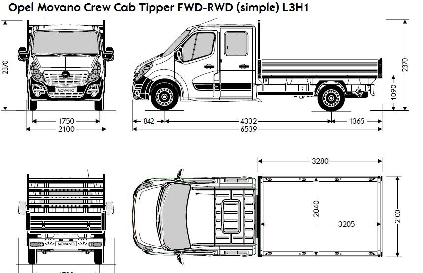 Opel Movano CV Date tehnice Movano tractiune fata (FWD) & tractiune spate (RWD) Dimensiuni caroserie FWD RWD (Simplu) Greutate maximă admisă (GVW) (kg) 3 5 3 5 3 5 4 5 Ampatament (mm) 4 332 4 332 3