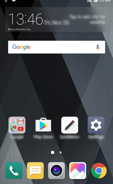 Viewing the background theme You can view only the background image by hiding apps and widgets on the Home screen.