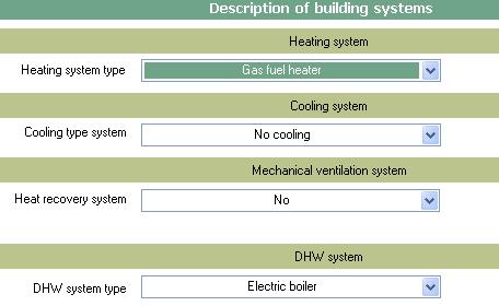 Ocupare& Sisteme de instalaţii Tip clădire rezidențială Sistem de încălzire: încălzitor cu