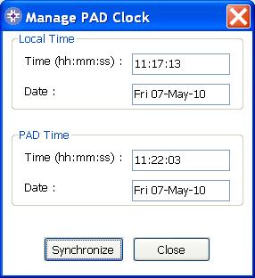 Fereastra Verificare/Setare oră DAP Prin clic pe butonul Sincronizare se va seta ora de pe DAP