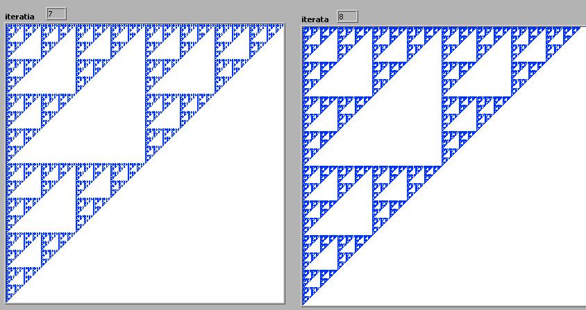 Vom genera triunghiul lui Sierpinski ca atractor al unui sistem iterativ Fig 5.