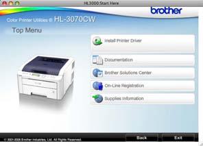 Documentation (Documentaţie) Vizualizaţi Manualul utilizatorului imprimantei şi Ghidul utilizatorului de reţea. De asemenea, puteţi vizualiza manualele şi accesând Brother Solutions Center.