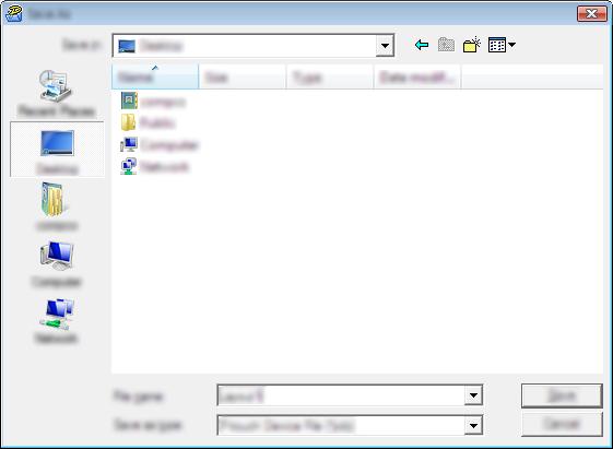 Dacă faceţi clic pe [Save Transfer File] (Salvare fişier de transfer) după ce selectaţi [Configurations] (Configuraţii) sau un folder creat, toate şabloanele din folder sunt