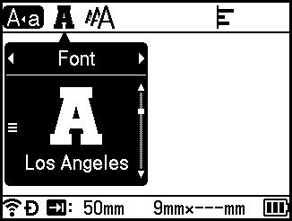 Imprimarea unei etichete folosind tastatura aparatului de etichetat P-touch Setarea atributelor caracterelor pentru fiecare rând 2 Dacă o etichetă este formată din două sau mai multe rânduri de text,