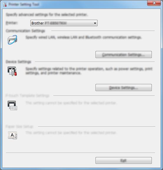 Modificarea setărilor aparatului de etichetat P-touch Utilizarea Printer Setting Tool pentru Windows 6 a Conectaţi aparatul pe care doriţi să îl configuraţi la computer.