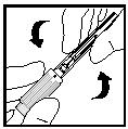 Diagrama 11 Ţinând flaconul în sus, deşurubaţi seringa de la adaptorul flaconului rotind-o în sensul invers acelor de ceasornic (vezi diagrama 12).