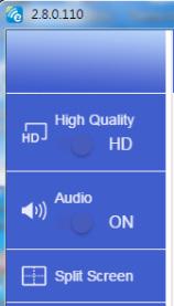 Afișaj wireless Setarea software-ului Calitate și audio Puteți alege calitatea de redare și puteți activa/ dezactiva sunetul.
