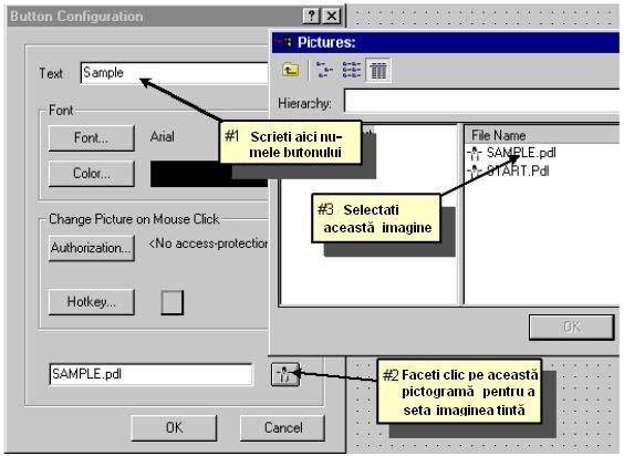 Pentru a selecta ecranul pe care doriti să treceti si faceţi clic pe pictograma din imaginea următoare de lângă domeniul "Change Picture on Mouse Clic" ("Modificare imagine la clic al mouse-ului").