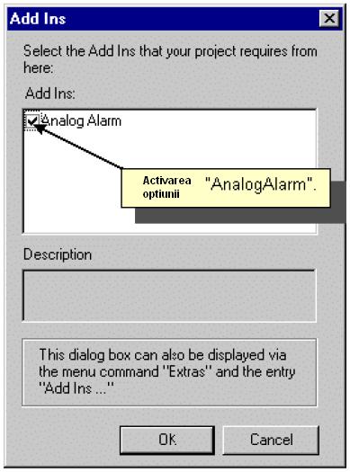 5.5 Alarme Analogice 5.5.1 Configurarea unui tag de alarmă analogică (AnalogAlarm) Pentru a monitoriza poziţionarea valorilor unor taguri între nişte limite asignate se folosesc valorile limită de monitorizare.