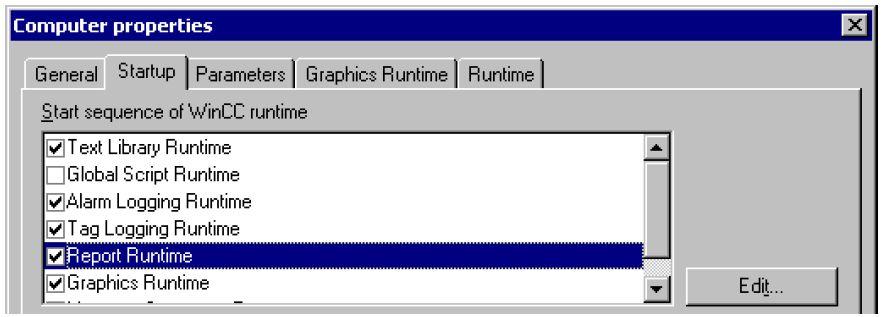 Se dă clic dreata în partea dreaptă a ferestrei componentei WinCC Explorer pe numele computerului aflat în sistemul de calcul propriu. Se dă clic pe intrarea "Properties" din meniul pop-up apărut.