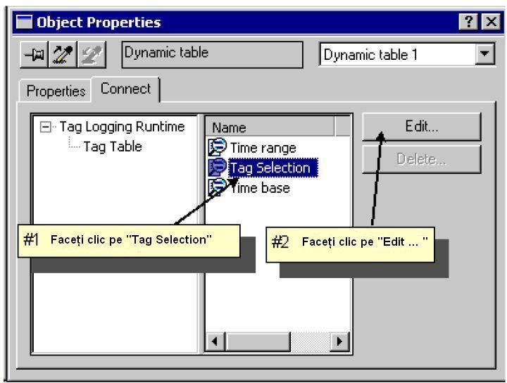 Figura 7.1.2.1 Proiectul WinCC "Qckstart" Conectarea la o etichetă În caseta de dialog " Tag Logging Runtime: Tag Selection for Reporting ", faceţi clic pe butonul "Add...". În partea stângă a casetei de dialog " Archive Selection ", faceţi clic pe pictograma înainte "Qckstart" sau numele computerului.