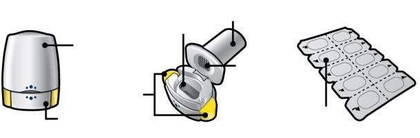 Ambalajul cu inhalator Ultibro Breezhaler conține: Un inhalator Ultibro Breezhaler Unul sau mai multe carduri cu blister, fiecare conținând 6 sau 10 capsule Ultibro Breezhaler, care vor fi utilizate
