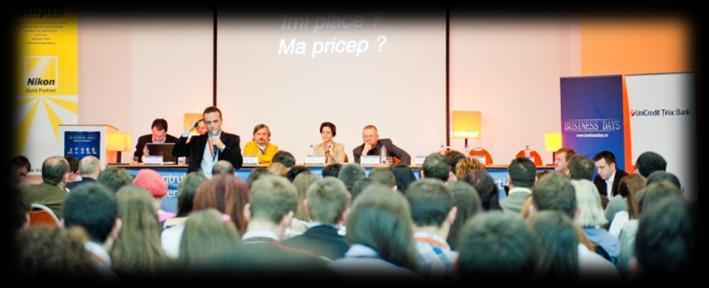 Conferintele Business Days Scopul Conferintelor este de a oferi factorilor de decizie din companii o viziune din partea unor personalitati ale mediului de afaceri din Romania despre: trendurile si