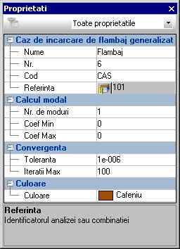 Flambaj generalizat Afişează numele, numărul ID, codul cazului de analiza şi ID-ul referinţei (cazul de încărcare luat în calcul).