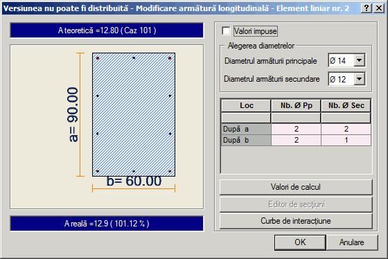 Pentru metoda "auto", lungimea de flambaj este definită prin metoda de calcul specificată în fereastra de dialog pentru ipoteze de beton armat (vezi pagina189).