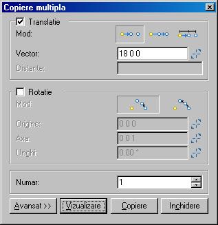 Selectaţi elementul liniar şi accesaţi comanda "Copiere" (clic pe iconiţa din bara de instrumente Modificări CAD sau apăsaţi tasta Insert).