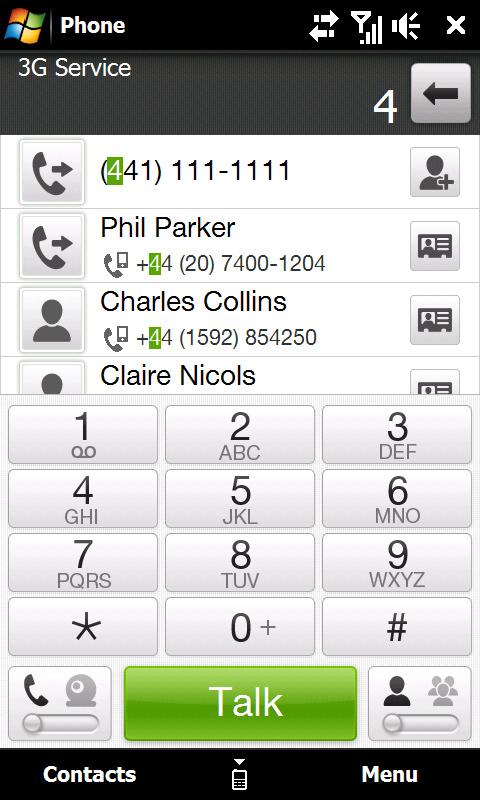 9. Telefonarea Ghid rapid 21 Când începeţi convorbirea din fila Persoane sau din lista Contacte, se deschide ecranul Telefon şi se formează numărul.
