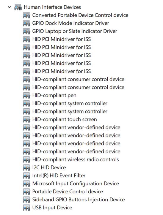 Driverele pentru dispozitive de interfaţă umană Verificaţi dacă driverele pentru touchpad şi pentru dispozitivul portabil sunt instalate deja pe computer.